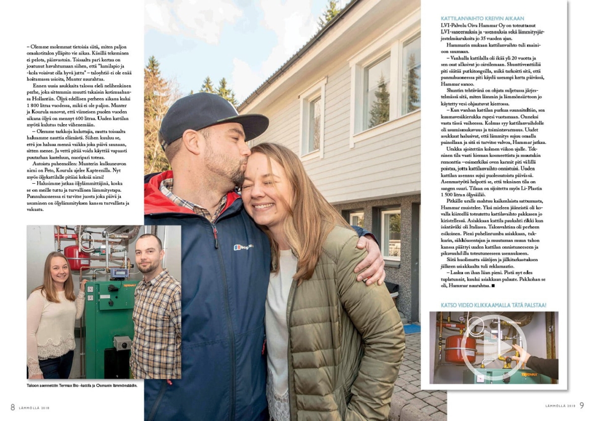Työnäyte: Lämmöllä-lehden artikkelin oheen tehty video